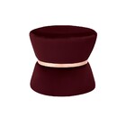 Puff Decorativo Sala De Estar 45cm Dhaka Veludo Vinho G15 - G