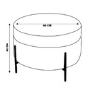 Puff Decorativo Sala De Estar 60cm Bonn Veludo Verde - Gran B