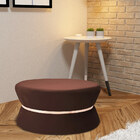 Puff Decorativo Sala De Estar 95cm Dhaka Veludo Marrom G15 -