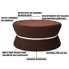 Puff Decorativo Sala De Estar 95cm Dhaka Veludo Marrom G15 -