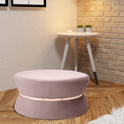Puff Decorativo Sala De Estar 95cm Dhaka Veludo Rosê G15 - Gr