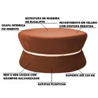 Puff Decorativo Sala De Estar 95cm Dhaka Veludo Telha G15 - G