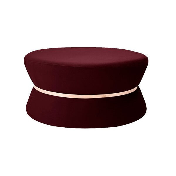 Puff Decorativo Sala De Estar 95cm Dhaka Veludo Vinho G15 - G