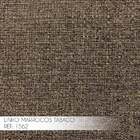 Puff Decorativo Sala De Estar Abel Pés Dourado Linho Marrom G