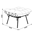 Puff Decorativo Sala De Estar Abel Pés Preto Suede Rosa G41 -