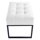 Puff Decorativo Sala De Estar Agnes 60x44cm Com Base De Ferro