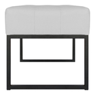 Puff Decorativo Sala De Estar Agnes 60x44cm Com Base De Ferro