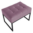 Puff Decorativo Sala De Estar Agnes 60x44cm Com Base De Ferro