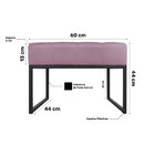 Puff Decorativo Sala De Estar Agnes 60x44cm Com Base De Ferro