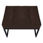 Puff Decorativo Sala De Estar Agnes 60x44cm Com Base De Ferro