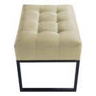 Puff Decorativo Sala De Estar Agnes 60x44cm Com Base De Ferro