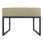 Puff Decorativo Sala De Estar Agnes 60x44cm Com Base De Ferro