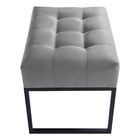 Puff Decorativo Sala De Estar Agnes 60x44cm Com Base De Ferro