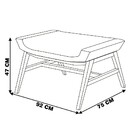 Puff Decorativo Sala De Estar Annecy Linho Azul - Gran Belo