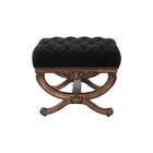 Puff Decorativo Sala De Estar Arsenal Veludo Preto G71 - Gran