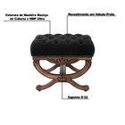 Puff Decorativo Sala De Estar Arsenal Veludo Preto G71 - Gran