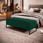 Puff Decorativo Sala De Estar Bali W01 Base Ferro 120x50 Cm B