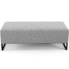 Puff Decorativo Sala De Estar Bali W01 Base Ferro 120x50 Cm B