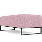 Puff Decorativo Sala De Estar Bali W01 Base Ferro 120x50 Cm B