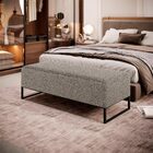 Puff Decorativo Sala De Estar Bali W01 Base Ferro 120x50 Cm B