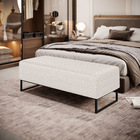 Puff Decorativo Sala De Estar Bali W01 Base Ferro 120x50 Cm B