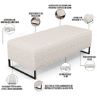 Puff Decorativo Sala De Estar Bali W01 Base Ferro 120x50 Cm B