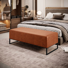 Puff Decorativo Sala De Estar Bali W01 Base Ferro 120x50 Cm C