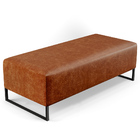 Puff Decorativo Sala De Estar Bali W01 Base Ferro 120x50 Cm C