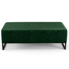 Puff Decorativo Sala De Estar Bali W01 Base Ferro 120x50 Cm F