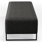 Puff Decorativo Sala De Estar Bali W01 Base Ferro 120x50 Cm L