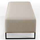 Puff Decorativo Sala De Estar Bali W01 Base Ferro 120x50 Cm L