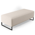 Puff Decorativo Sala De Estar Bali W01 Base Ferro 120x50 Cm L