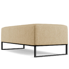 Puff Decorativo Sala De Estar Bali W01 Base Ferro 120x50 Cm L