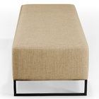 Puff Decorativo Sala De Estar Bali W01 Base Ferro 120x50 Cm L