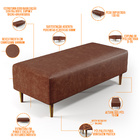 Puff Decorativo Sala De Estar Bali W01 Pés Palito 120x50 Cm C