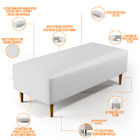 Puff Decorativo Sala De Estar Bali W01 Pés Palito 120x50 Cm C