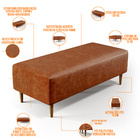 Puff Decorativo Sala De Estar Bali W01 Pés Palito 120x50 Cm C