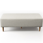 Puff Decorativo Sala De Estar Bali W01 Pés Palito 120x50 Cm L