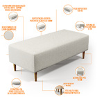 Puff Decorativo Sala De Estar Bali W01 Pés Palito 120x50 Cm L