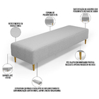 Puff Decorativo Sala De Estar Bali W01 Pés Palito 170x60cm Bo