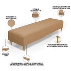 Puff Decorativo Sala De Estar Bali W01 Pés Palito 170x60cm Bo