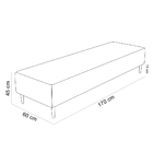 Puff Decorativo Sala De Estar Bali W01 Pés Palito 170x60cm Co