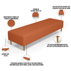 Puff Decorativo Sala De Estar Bali W01 Pés Palito 170x60cm Te