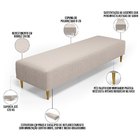 Puff Decorativo Sala De Estar Bali W01 Pés Palito 190x60cm Bo