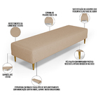 Puff Decorativo Sala De Estar Bali W01 Pés Palito 210x60cm Li