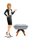 Puff Decorativo Sala De Estar Base Giratória Giromad Opla Sue