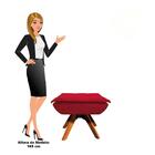 Puff Decorativo Sala De Estar Base Giratória Giromad Opla Sue