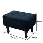 Puff Decorativo Sala De Estar Bela Suede Azul Marinho