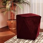 Puff Decorativo Sala De Estar Blois Veludo Vinho G15 - Gran B