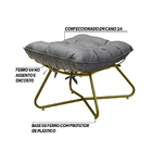 Puff Decorativo Sala De Estar Caim Base De Ferro Dourado Linh